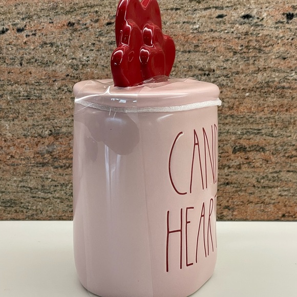 Rae Dunn Candy Hearts Pink Mug with Heart Mug Topper Decor Valentine coffee tea - Picture 2 of 3